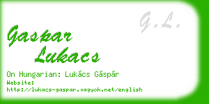 gaspar lukacs business card