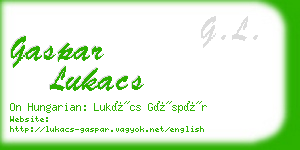 gaspar lukacs business card